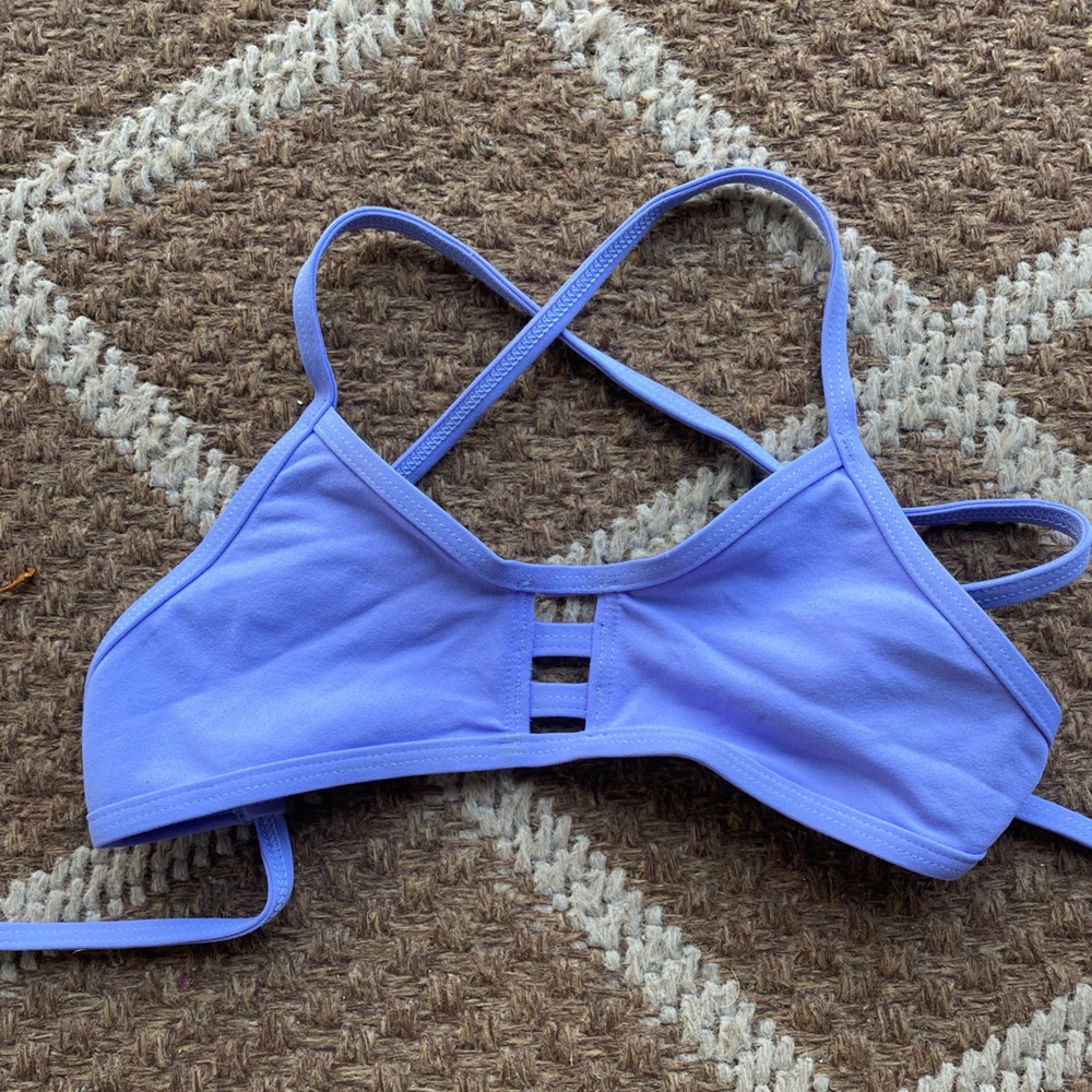 Jolyn Tomcat Lavender Bikini Top, Size XS